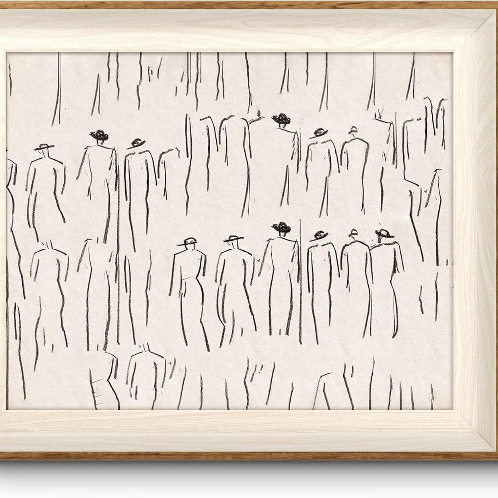 Abstract Framed Canvas Wall Art Room Decor Minimalist Portrait Artwork Wall Deco